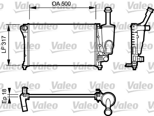 734923 VALEO Радиатор, охлаждение двигателя