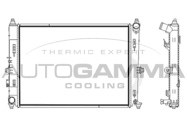 107841 AUTOGAMMA Радиатор, охлаждение двигателя
