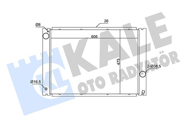 341905 KALE OTO RADYATÖR Радиатор, охлаждение двигателя