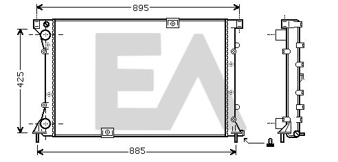 31R60070 EACLIMA Радиатор, охлаждение двигателя