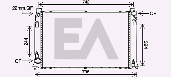 31R02062 EACLIMA Радиатор, охлаждение двигателя