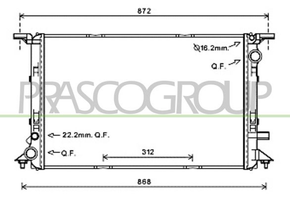 AD038R007 PRASCO Радиатор, охлаждение двигателя