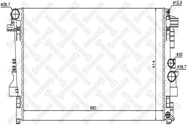 1025401SX STELLOX Радиатор, охлаждение двигателя