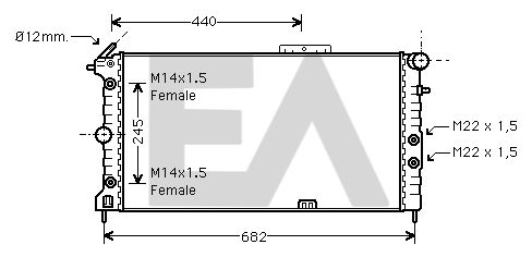 31R54157 EACLIMA Радиатор, охлаждение двигателя