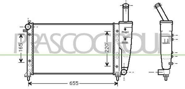 FT133R006 PRASCO Радиатор, охлаждение двигателя