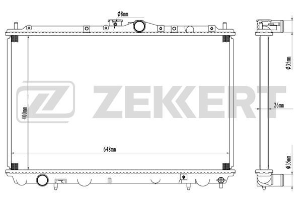 MK1081 ZEKKERT Радиатор, охлаждение двигателя