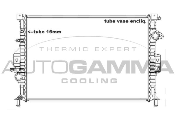 105161 AUTOGAMMA Радиатор, охлаждение двигателя