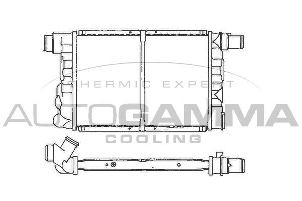 100263 AUTOGAMMA Радиатор, охлаждение двигателя