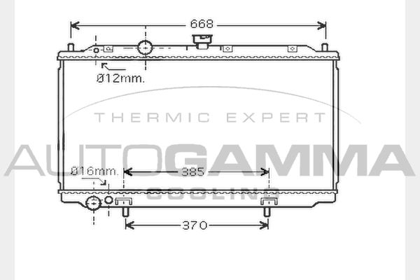 104313 AUTOGAMMA Радиатор, охлаждение двигателя