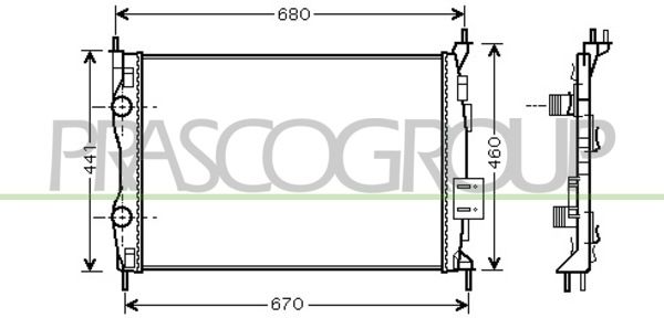 DS710R001 PRASCO Радиатор, охлаждение двигателя