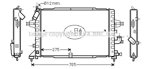 OLA2364 AVA QUALITY COOLING Радиатор, охлаждение двигателя