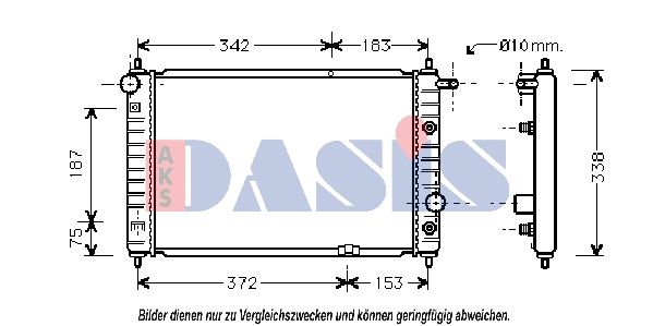 510180N AKS DASIS Радиатор, охлаждение двигателя