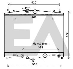 31R18138 EACLIMA Радиатор, охлаждение двигателя