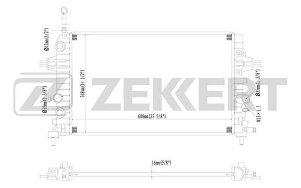 MK1084 ZEKKERT Радиатор, охлаждение двигателя