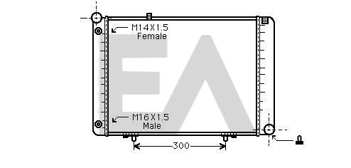 31R50114 EACLIMA Радиатор, охлаждение двигателя