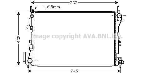 OL2339 AVA QUALITY COOLING Радиатор, охлаждение двигателя