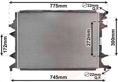 58002370 VAN WEZEL Радиатор, охлаждение двигателя