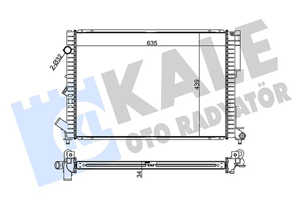 208400 KALE OTO RADYATÖR Радиатор, охлаждение двигателя