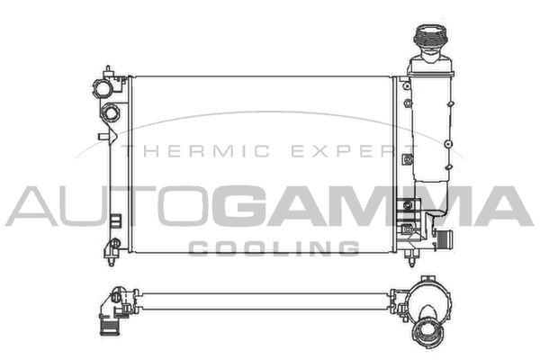 100194 AUTOGAMMA Радиатор, охлаждение двигателя