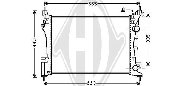 DCM2671 DIEDERICHS Радиатор, охлаждение двигателя