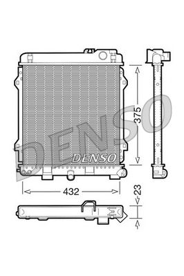 DRM05031 DENSO Радиатор, охлаждение двигателя