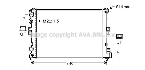 CNA2079 AVA QUALITY COOLING Радиатор, охлаждение двигателя