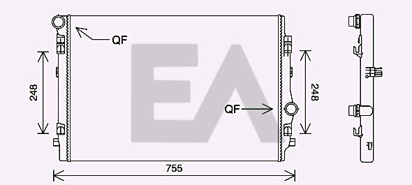 31R77065 EACLIMA Радиатор, охлаждение двигателя