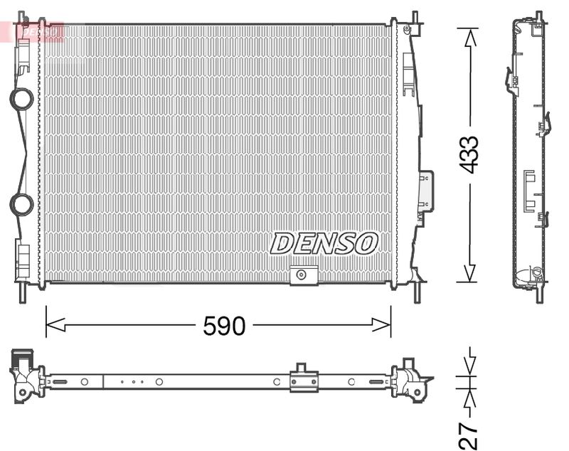 DRM46051 DENSO Радиатор, охлаждение двигателя