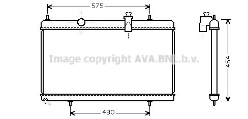 PE2313 AVA QUALITY COOLING Радиатор, охлаждение двигателя