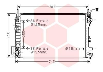 37002559 VAN WEZEL Радиатор, охлаждение двигателя