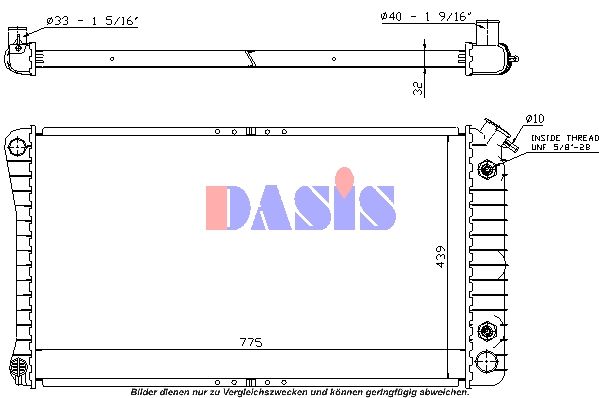 520810N AKS DASIS Радиатор, охлаждение двигателя