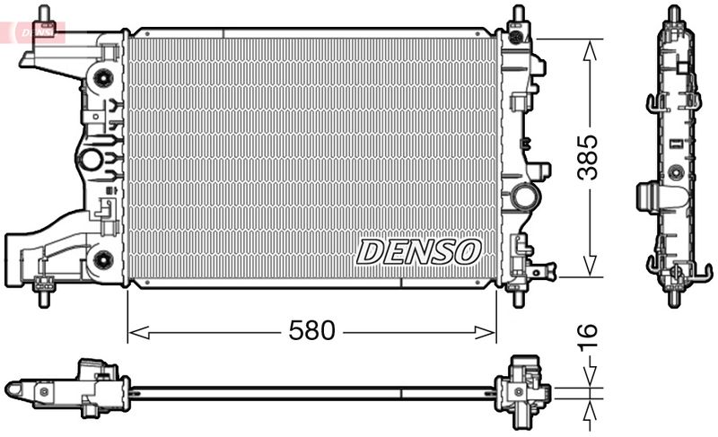 DRM20005 DENSO Радиатор, охлаждение двигателя