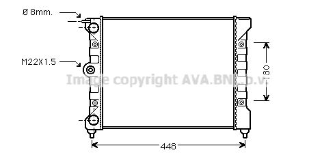 VN2038 AVA QUALITY COOLING Радиатор, охлаждение двигателя