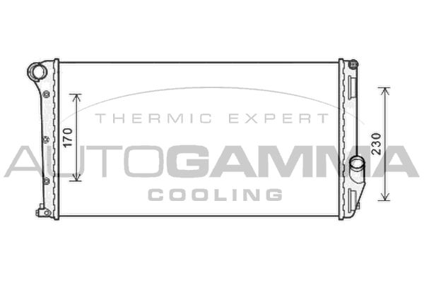 105873 AUTOGAMMA Радиатор, охлаждение двигателя
