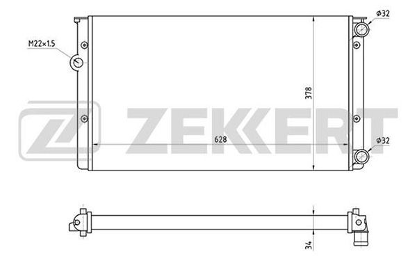 MK1281 ZEKKERT Радиатор, охлаждение двигателя