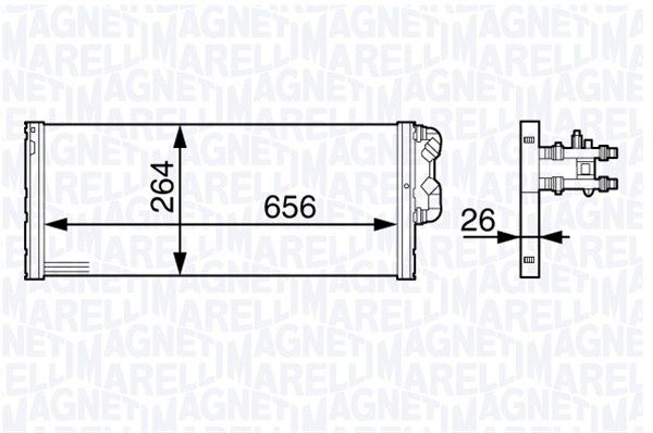 350213140300 MAGNETI MARELLI Радиатор, охлаждение двигателя