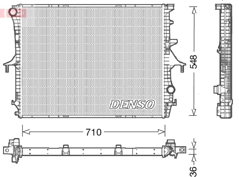 DRM02026 DENSO Радиатор, охлаждение двигателя