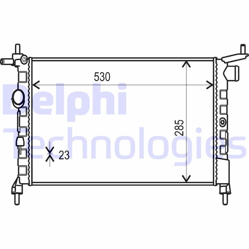 TSP0524014 DELPHI Радиатор, охлаждение двигателя