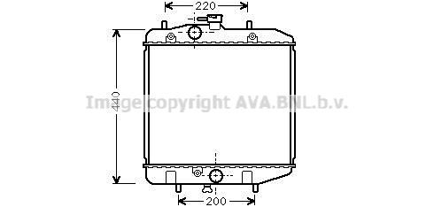 DUA2024 AVA QUALITY COOLING Радиатор, охлаждение двигателя