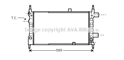 OL2068 AVA QUALITY COOLING Радиатор, охлаждение двигателя