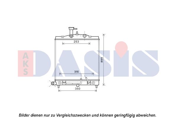 510142N AKS DASIS Радиатор, охлаждение двигателя