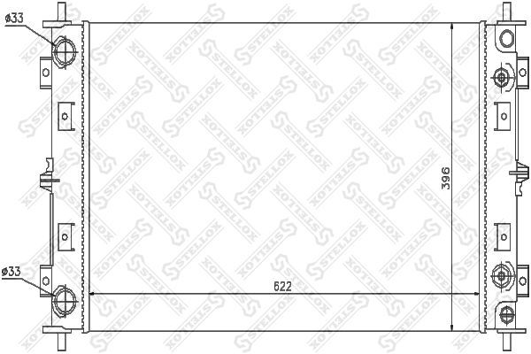 1025610SX STELLOX Радиатор, охлаждение двигателя