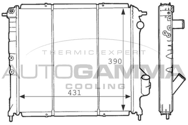 100894 AUTOGAMMA Радиатор, охлаждение двигателя