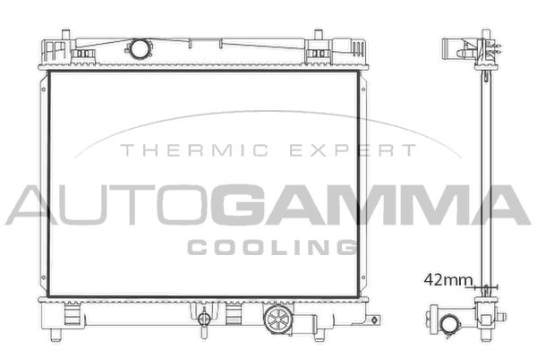 107888 AUTOGAMMA Радиатор, охлаждение двигателя