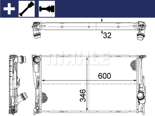 CR1083000S MAHLE Радиатор, охлаждение двигателя