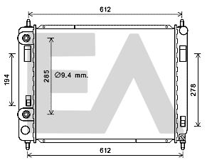 31R14009 EACLIMA Радиатор, охлаждение двигателя