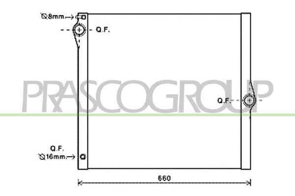 BM822R001 PRASCO Радиатор, охлаждение двигателя