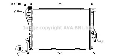 BWA2300 AVA QUALITY COOLING Радиатор, охлаждение двигателя