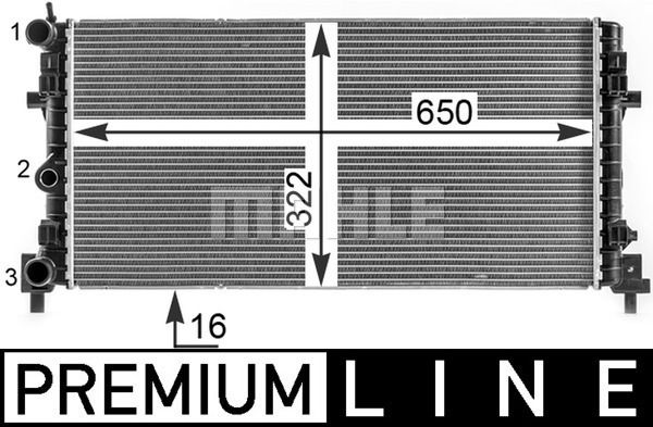 CR2081000P MAHLE Радиатор, охлаждение двигателя