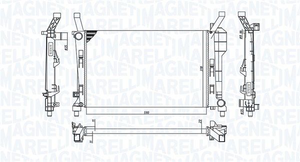 350213126200 MAGNETI MARELLI Радиатор, охлаждение двигателя